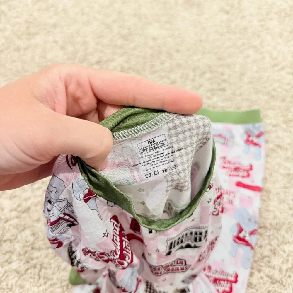 Bamboo two-piece Alabama roll tide pajama set size 6 months